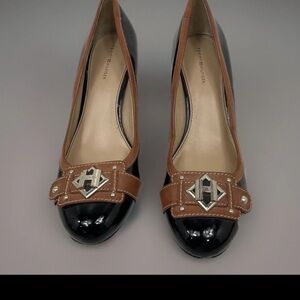 Tommy Hilfiger Black and Tan Heels